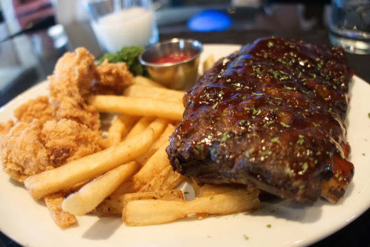 The ribs and chicken meal from FD's Grillhouse.