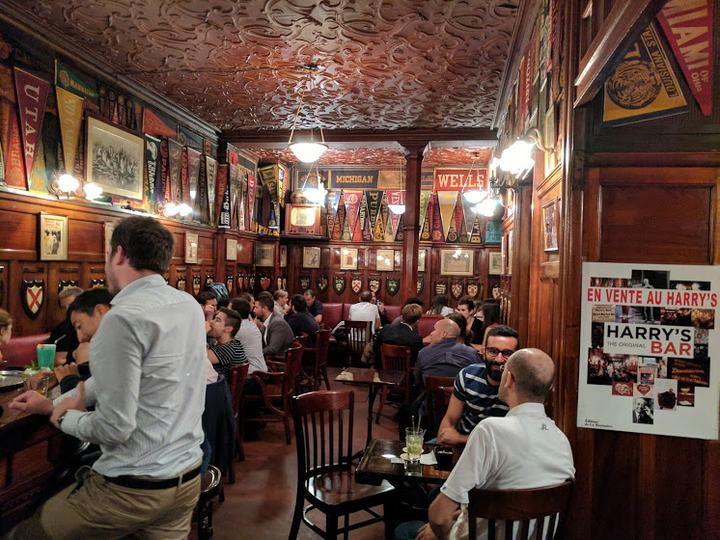 The inside of Harry's New York Bar, Paris, France.