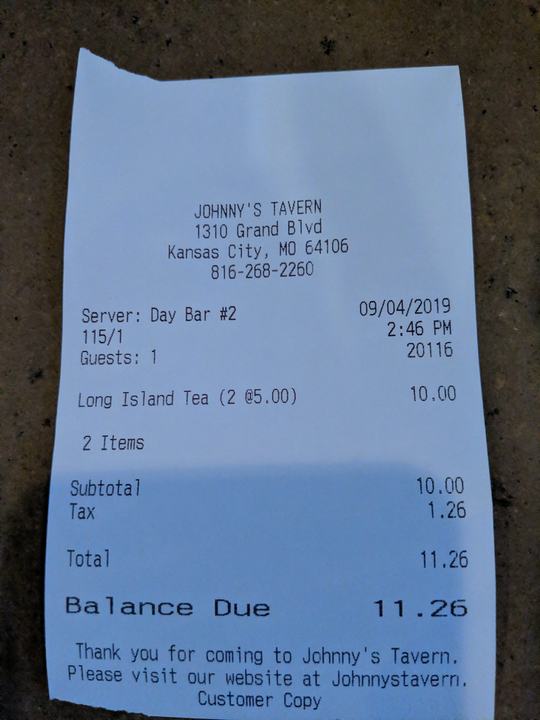 Photo from Johnny's Tavern, Kansas City